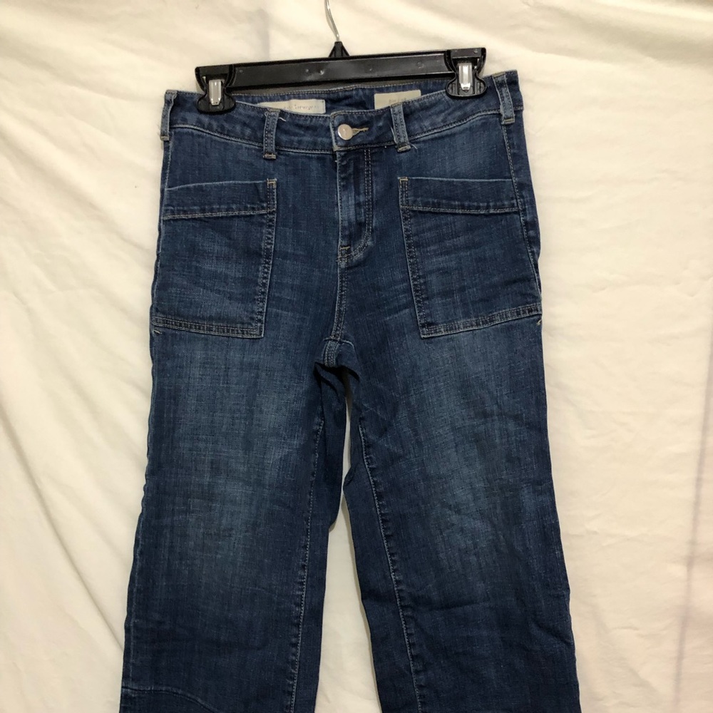 Pilcro cropped wide/leg jeans